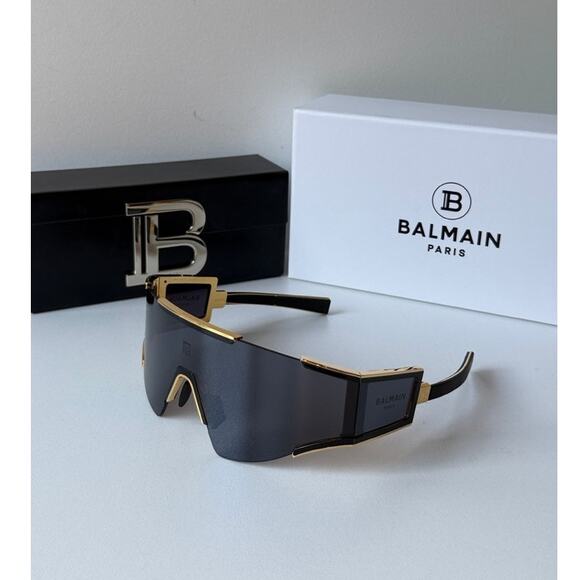 Balmain Accessories - NEW Balmain BPS138-A Black Mask Fleche Sunglasses $1260